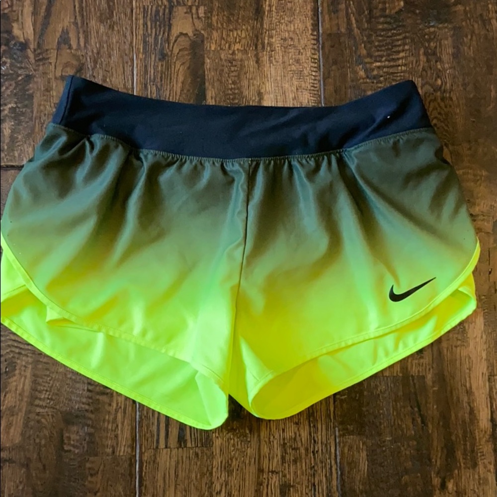 Neon nike athletic shorts
